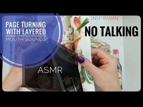 Magazine Page Turning Layered with Mouth Sounds ASMR (No Talking)