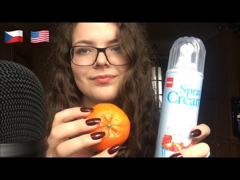ASMR Tapping on Food & Czech Trigger Words (Bilingual)