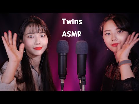 ASMR  한시간 동안 쌍둥이 입소리&립제품 바르는 소리 ASMR Twin Mouth Sounds