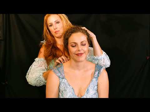 Princess Corrina & Maid Servant Adrienne ASMR Role Play Scalp Massage Hair Play Treatment