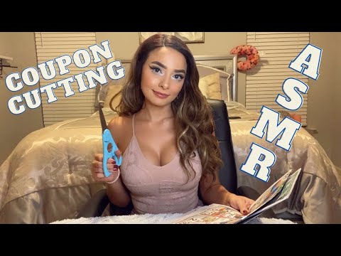 ASMR Coupon Clipping (Paper Sounds, Soft Spoken)