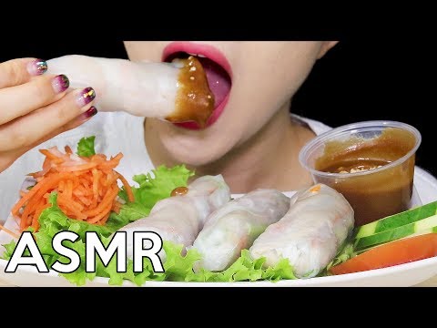 ASMR Vietnamese Spring Rolls 월남쌈 리얼사운드 먹방 Eating Sounds
