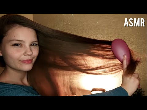 ASMR Hair Brushing | Flipping & Brushing my Long Straight Hair Aside