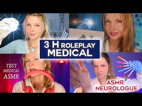 ASMR français roleplay médical, 3 HEURES de DOCTEUR pour dormir et frissons ( asmr compilation )