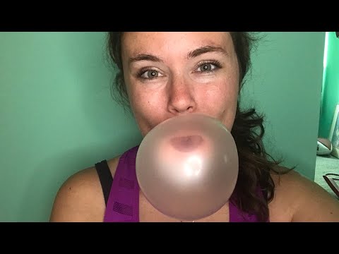 ASMR No Talking Bubble Blowing and Fast Gum Chewing- Quick Video!