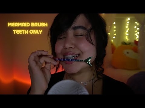 ASMR | Mermaid brush sounds (100% teeth only)  loop you to sleep💤