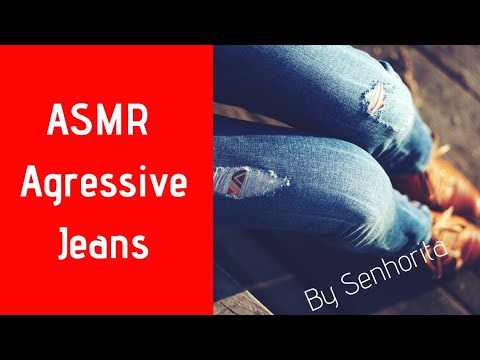 ASMR  Agressive Jeans Scratching Fabric Sounds| No talking| By Senhorita