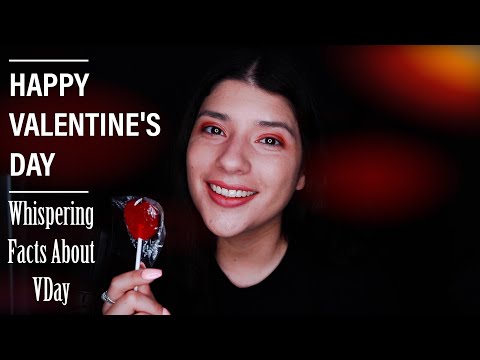 ASMR MOUTH SOUNDS - WHISPERING VALENTINE'S DAY FACTS (Lollipop Mouth Sounds)