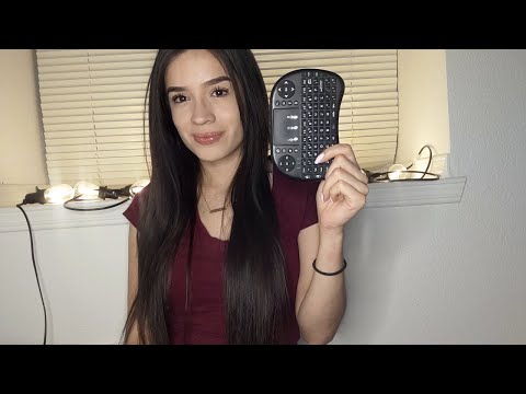 ASMR TAPPING & TYPING ON MINI KEYBOARD CONTROL (popping and clicking)