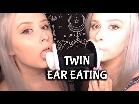 ASMR TWIN 👅 EAR EATING! Kissing & Fluttering | No Talking | LOOPABLE