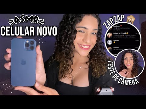 ASMR | TOUR PELO MEU CELULAR NOVO - iPhone 12 pro 💙 + teste de câmera