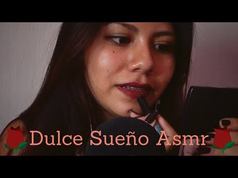 ASMR Español - Aplicando labiales / Testing lipstick (mouth sounds, trigger words)