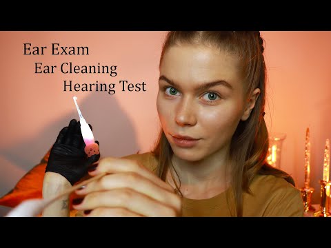 ASMR Ear Attention (Ear Cleaning, Hearing test) Cosy Personal Attention