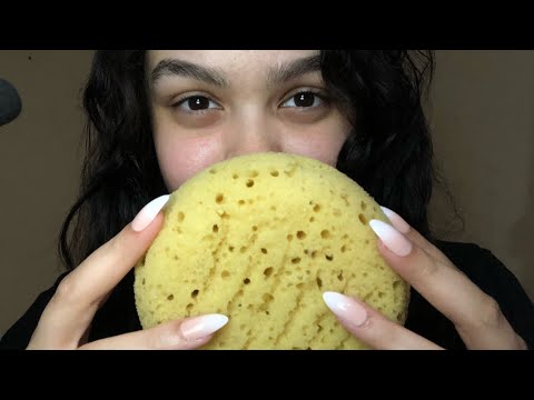 ASMR ~ 🧽Dry Sponge Squishing and Cleaning You🧽