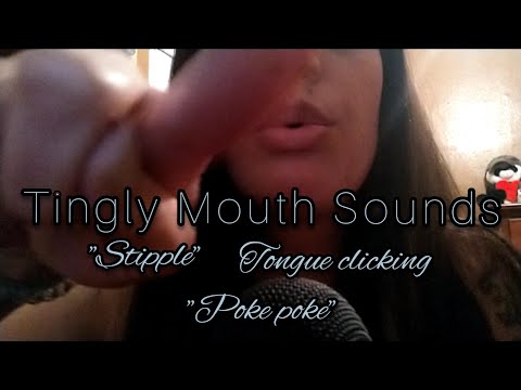 ASMR poking you / tapping the camera while doing fast aggressive mouth sounds 👄