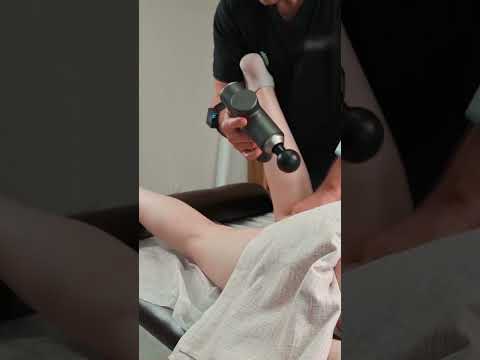 Lisa's deep foot massage with the massage gun #massagegun
