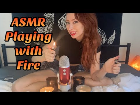 ASMR Lighter + Match Play with Candle Lighting 🔥