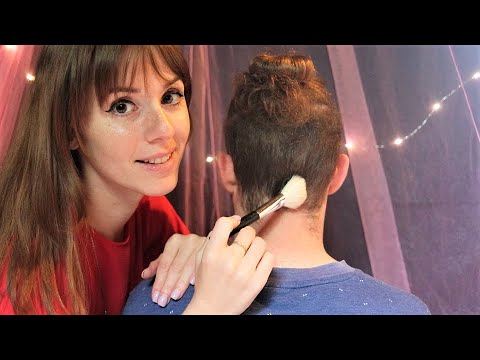 RELAXING ASMR - HAIR AND FABRIC SOUNDS - BRUSHING