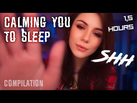 ASMR Shh, Calming You To Sleep 1,5 Hours💎 Gentle Whispers & Soothing Sounds, Compilation