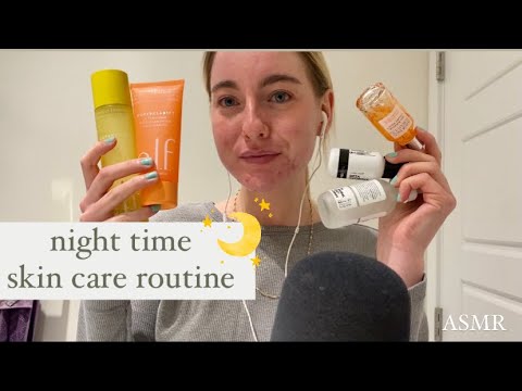 ASMR | night time skin care routine