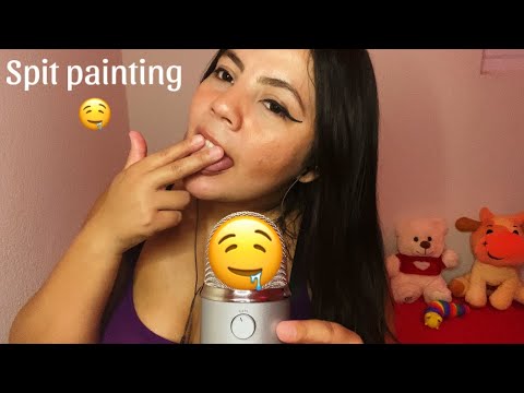 Asmr Spit Painting / Mouth Sounds 🤤