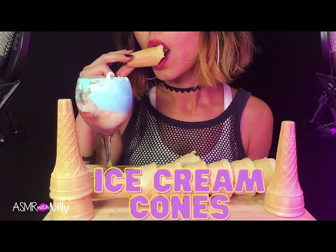 ASMR | Mukbang | Ice Cream Cones Sounds 🍦 | Crunchy Eating Sounds | Finger Licking (No Talking)