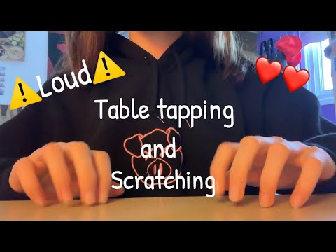 LOUD⚠️ Table tapping and scratching ASMR