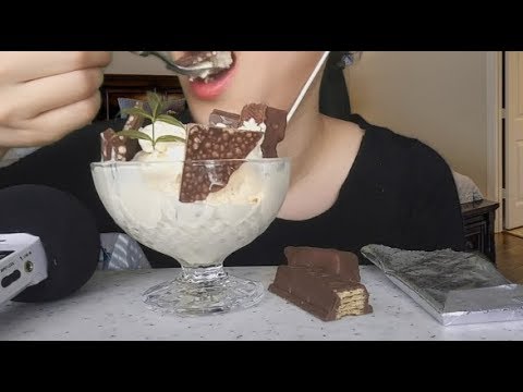 ASMR 초콜릿 아이스크림 먹방 CHOCOLATE  ICE CREAM 리얼사운드 EATING SOUNDS  NO TALKING