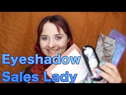 Eyeshadow Sales Lady 💜 [Gum Chewing & Accent] ASMR