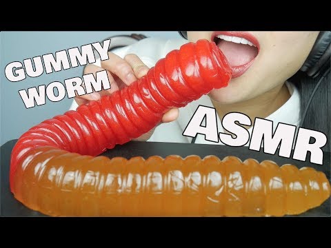 ASMR CHALLENGE WORLD'S LARGEST GUMMY WORM (EXTREME CHEWY EATING MOUTH SOUNDS) | SAS-ASMR
