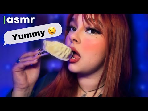 ASMR in Spanish 🇦🇷 l  Mukbang of Chinese Dumplings 😴 (mouth sounds)