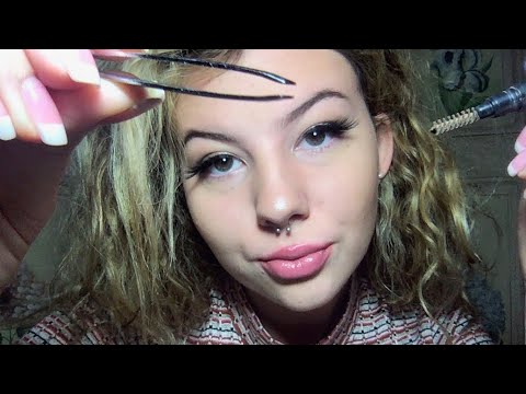 ASMR Doing Your Eyebrows ✨ (up close & whispered)