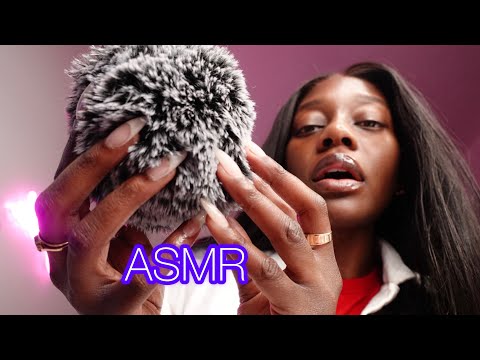 ASMR MIC SCRATCHING + gentle Mouth Sounds + White Noise 👄🎙️