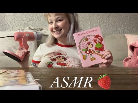 ASMR 💕 Strawberry Shortcake Activity Book 🍓✨ (lofi & tapping)