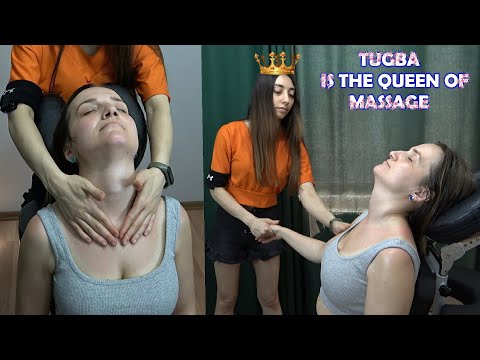 TUGBA IS THE QUEEN OF MASSAGE + CRACKS + Asmr femle foot,leg,arm,palm,face,throat,chest,nose massage