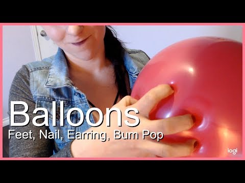 Balloon Popping-Sit to pop, nail popping, earring, bare foot, and heel popping with Shoutouts