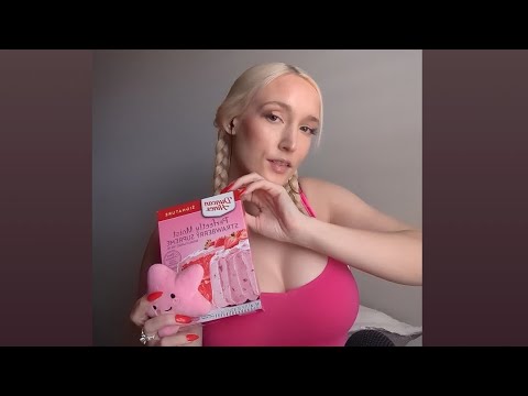 💋ASMR Red & Pink RANDOM Triggers💝 tapping, scratching, kisses💋