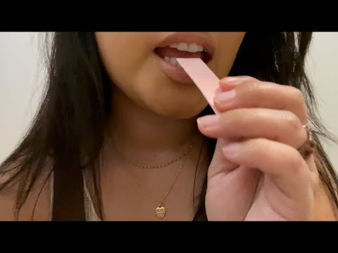 ASMR | MOUTH SOUNDS, GUM CHEWING, LIP GLOSS APPLICATION + KISSES
