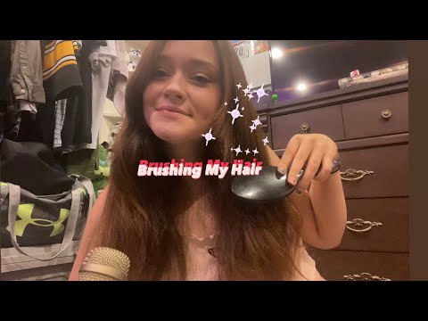 ASMR Messing up My Hair To Brush it Out (soft spoken, very sensitive)