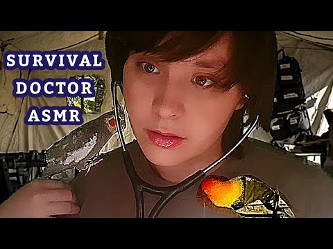 (ASMR) You and I study survival in my jungle hideout. (With exam by real doctor) Study buddy pt 2