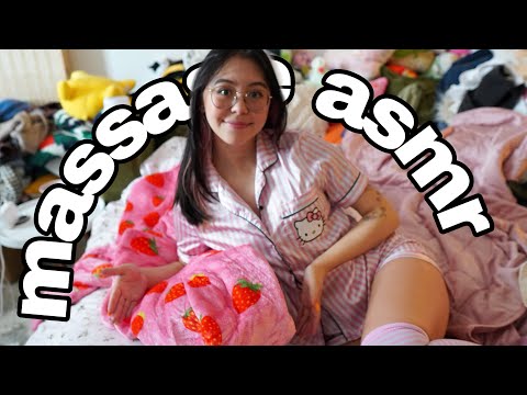 ASMR Cozy Massage Roleplay (Personal Attention, Fast Fabric Sounds, Rambles)