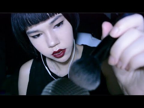 ASMR Microphone Brushing and Close-Up Whispering