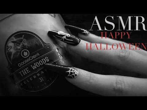 ASMR Super Tingly Tapping, Scratching, Blanket Scratching, Crinkly Sounds (Halloween-ish Themed)
