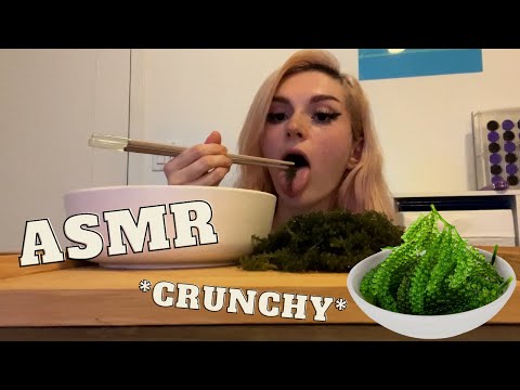 ASMR MUKBANG 먹방 | Raw Seagrapes *Extremely Crunchy Eating Sounds*