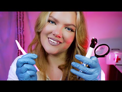 ASMR Ear and Face exam, Ear Cleaning, Face Inspection, Personal Attention Medical Roleplay for Sleep