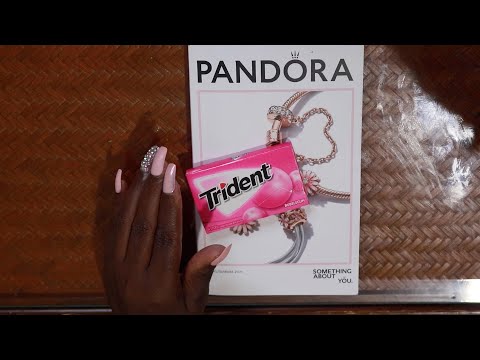 Pandora Flipping Pages ASMR TRiDENT Chewing Gum