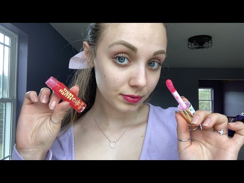 ASMR || Sticky Lip Gloss Application (Up Close)