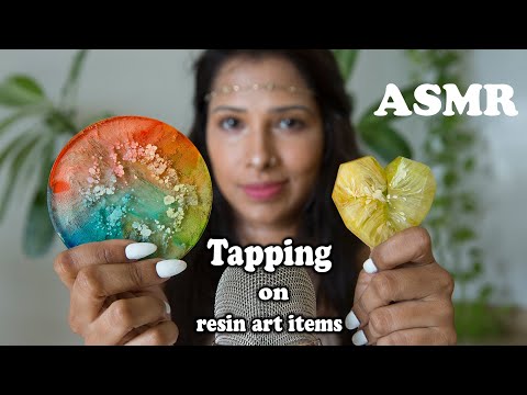 ASMR | Tapping, Whispering | Resin art | My creations | Soothing sounds for your tingles