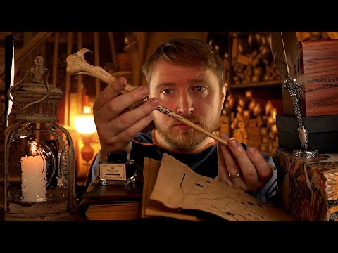 ASMR - The Wand Shop Roleplay (Wand Pairing/Parchment/Writing sounds)