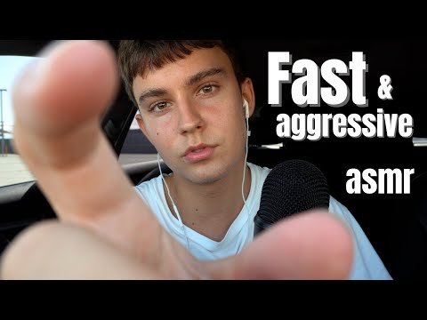 ASMR | Fast Aggressive Mic Scratching/Pumping w- Mouth Sounds & Hand  Sounds +more